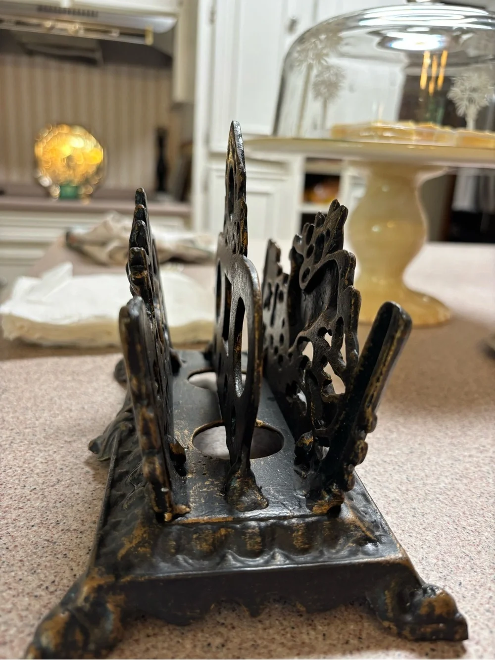 Vintage Metal Envelope Holder with the Hunt Scene,antique Brass finish.